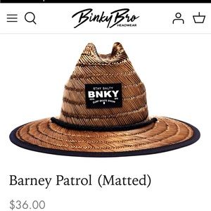 Infant BinkyBros straw Sun hat 4-12 months